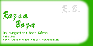 rozsa boza business card